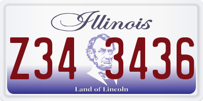 IL license plate Z343436
