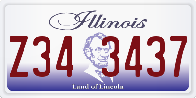 IL license plate Z343437