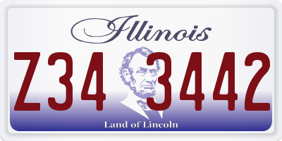 IL license plate Z343442