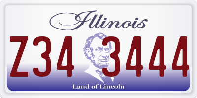 IL license plate Z343444