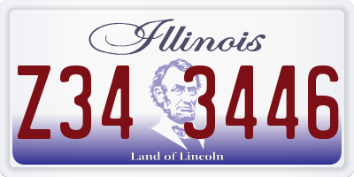 IL license plate Z343446