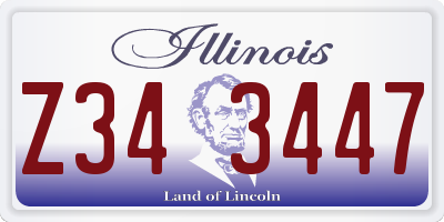 IL license plate Z343447