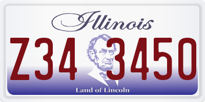 IL license plate Z343450