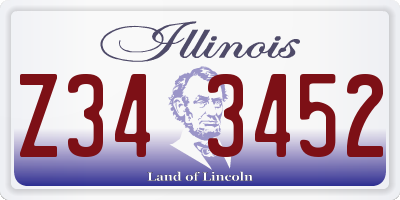 IL license plate Z343452