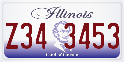 IL license plate Z343453