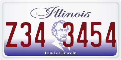 IL license plate Z343454