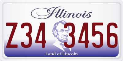 IL license plate Z343456