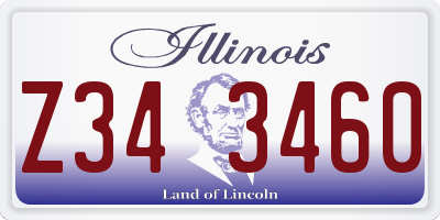 IL license plate Z343460