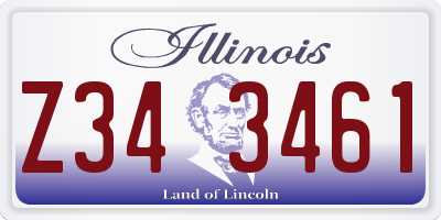 IL license plate Z343461