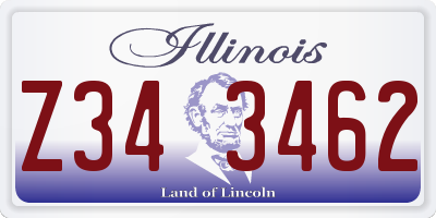 IL license plate Z343462