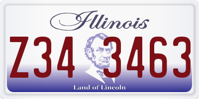 IL license plate Z343463