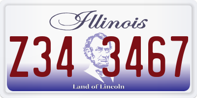 IL license plate Z343467