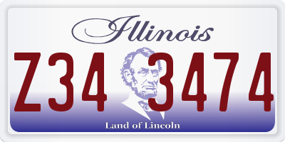 IL license plate Z343474