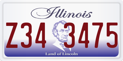 IL license plate Z343475