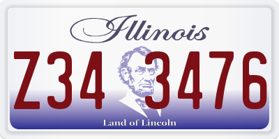 IL license plate Z343476