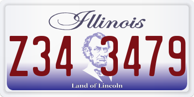 IL license plate Z343479