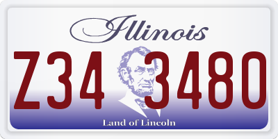 IL license plate Z343480