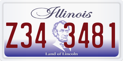 IL license plate Z343481