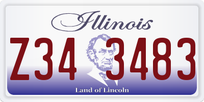 IL license plate Z343483