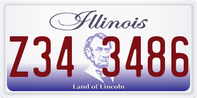 IL license plate Z343486
