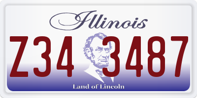 IL license plate Z343487