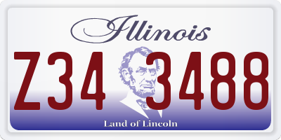 IL license plate Z343488