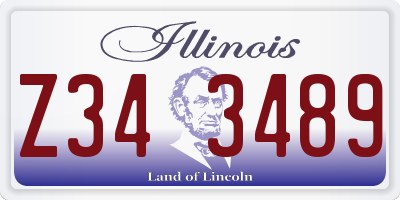 IL license plate Z343489