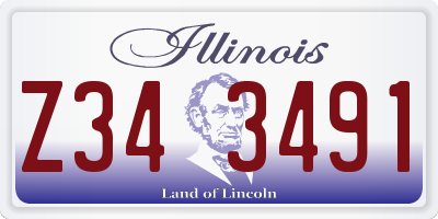 IL license plate Z343491