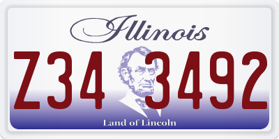 IL license plate Z343492