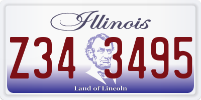IL license plate Z343495