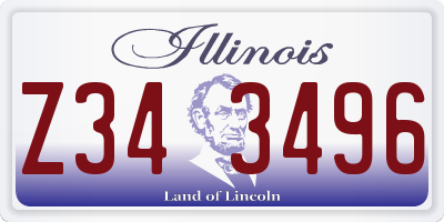 IL license plate Z343496