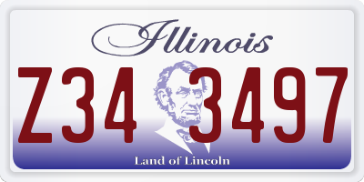 IL license plate Z343497