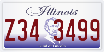 IL license plate Z343499