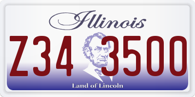 IL license plate Z343500