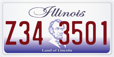IL license plate Z343501