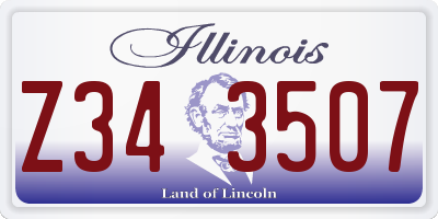 IL license plate Z343507