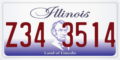 IL license plate Z343514