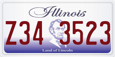 IL license plate Z343523