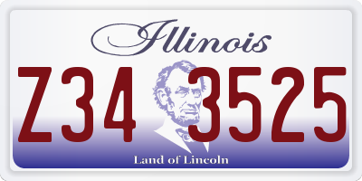 IL license plate Z343525