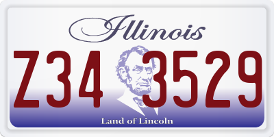 IL license plate Z343529