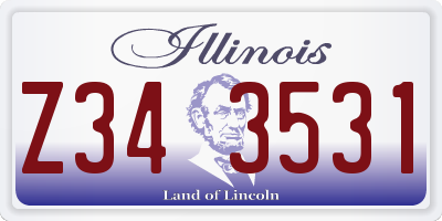 IL license plate Z343531
