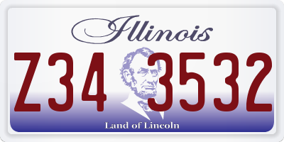 IL license plate Z343532