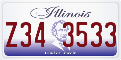 IL license plate Z343533