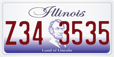 IL license plate Z343535