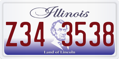 IL license plate Z343538