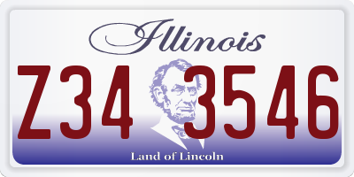 IL license plate Z343546