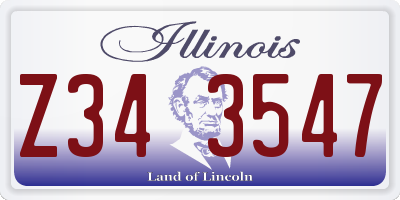 IL license plate Z343547
