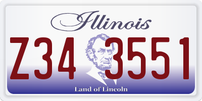 IL license plate Z343551