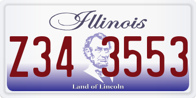 IL license plate Z343553