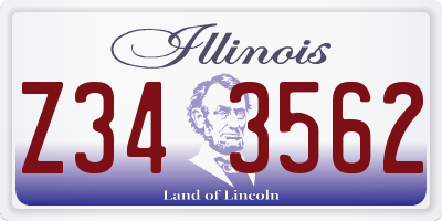 IL license plate Z343562